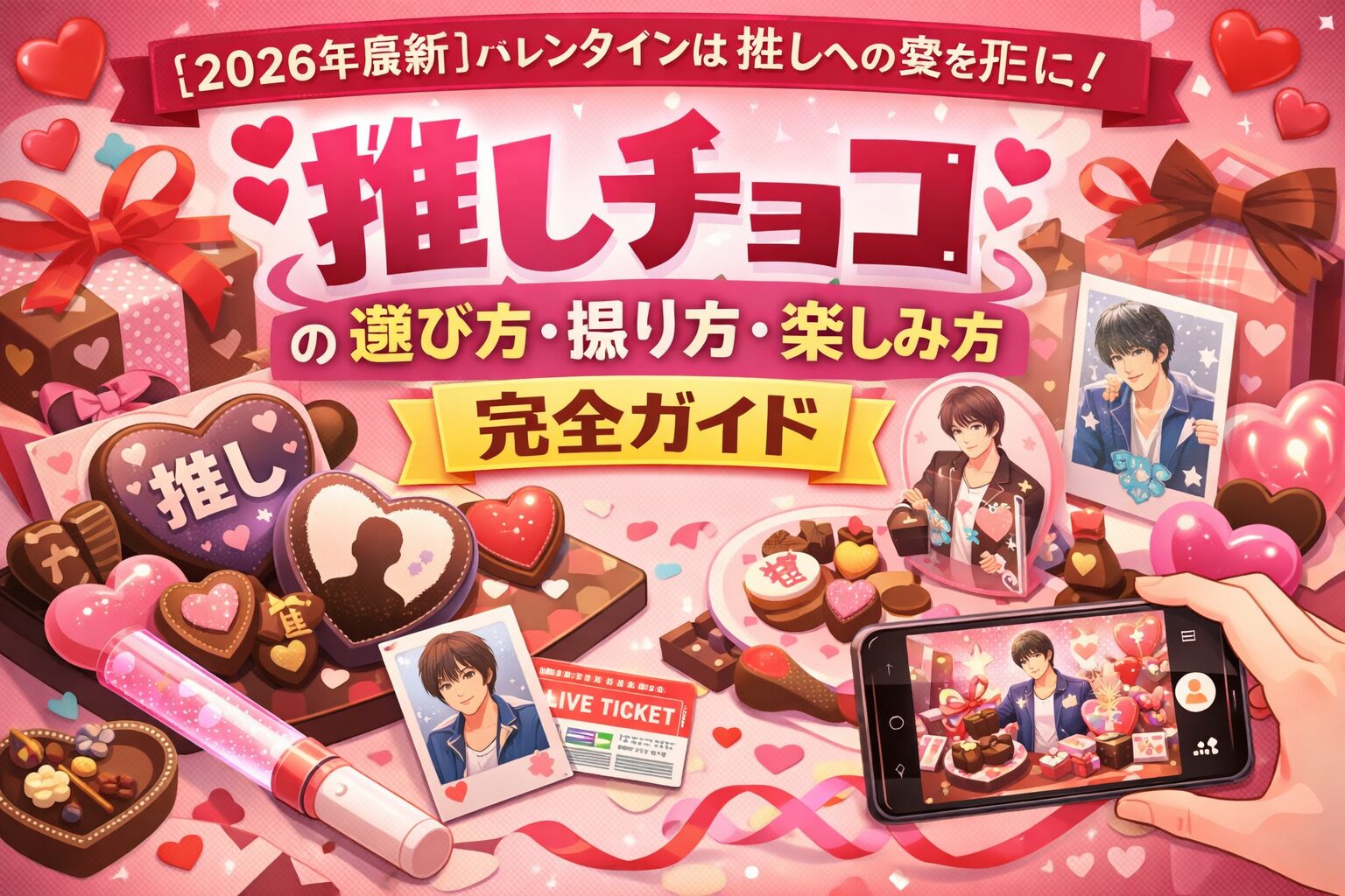 【2026年最新】バレンタインは推しへの愛を形に！「推しチョコ」の選び方・撮り方・楽しみ方完全ガイド